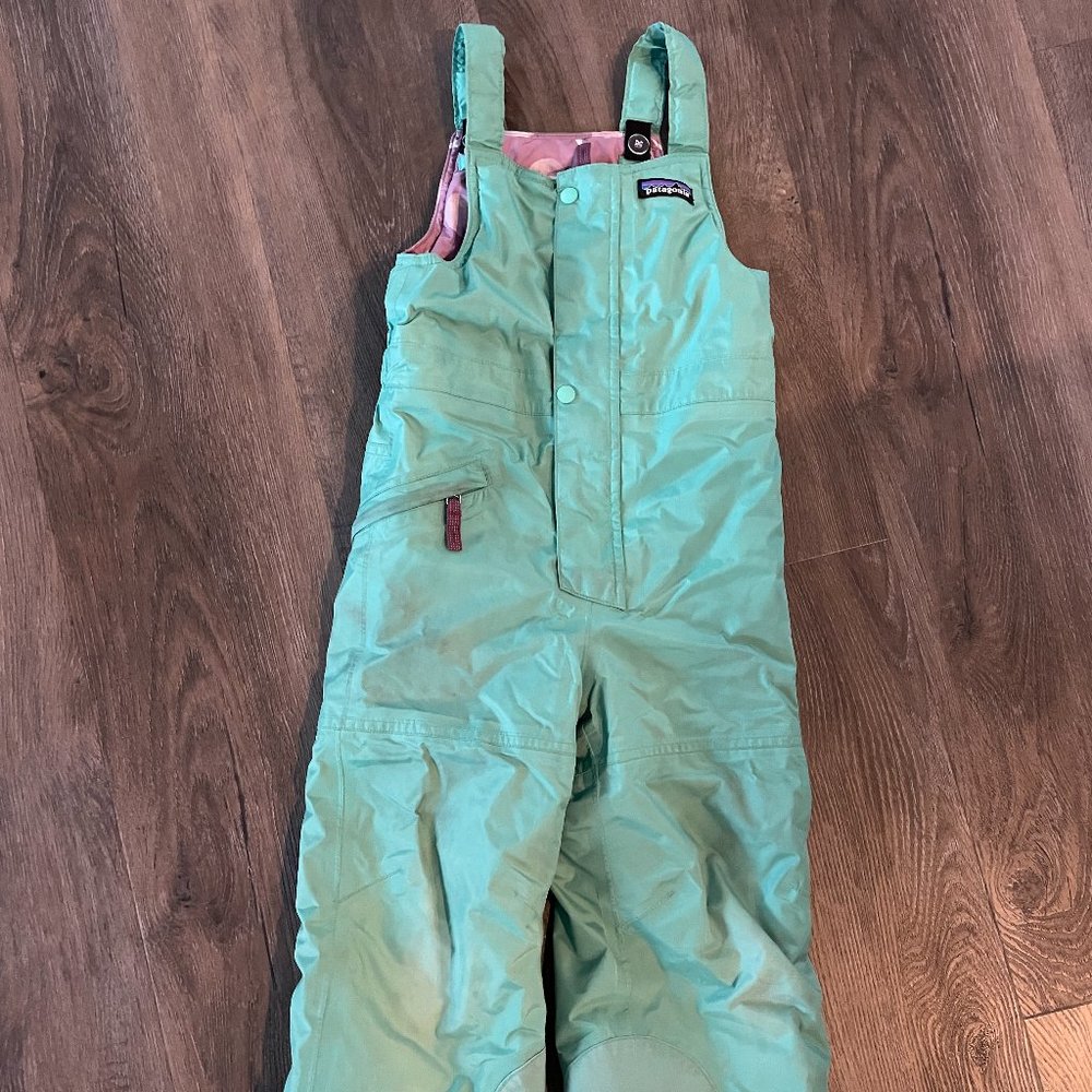 PATAGONIA Girls 4T Snowpants/Bibs - Green & Purple